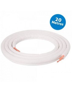 TUBO DE COBRE AISLADO 1/4 y 3/8, 20 metros 2