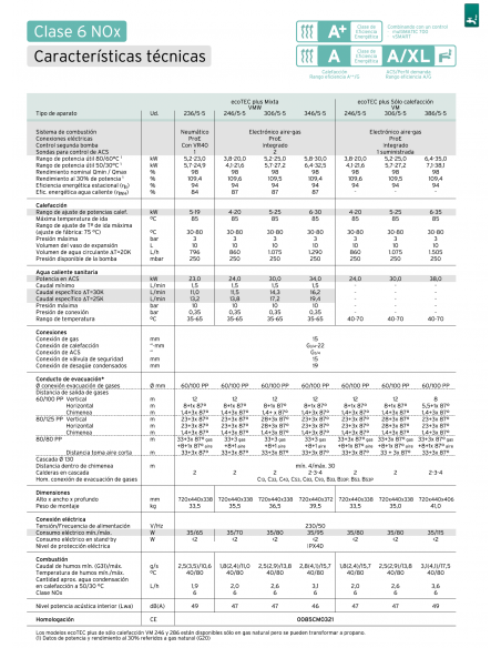 CALDERA VAILLANT ECOTEC PLUS VMW ES FA 306/5-5