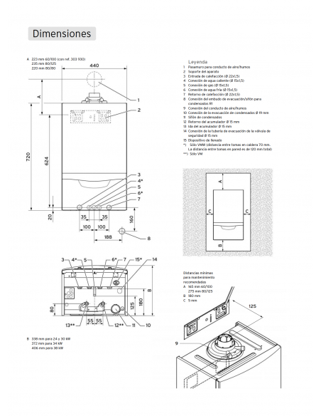 CALDERA VAILLANT ECOTEC PLUS VMW ES FA 306/5-5