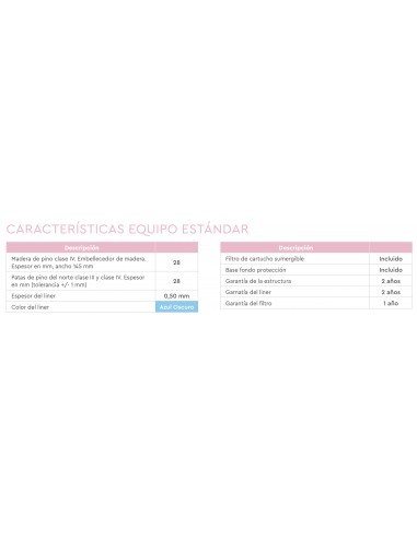Piscina de madera 2x2 Tropic Junior