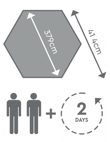 Piscina de madera Tropic Octo 414