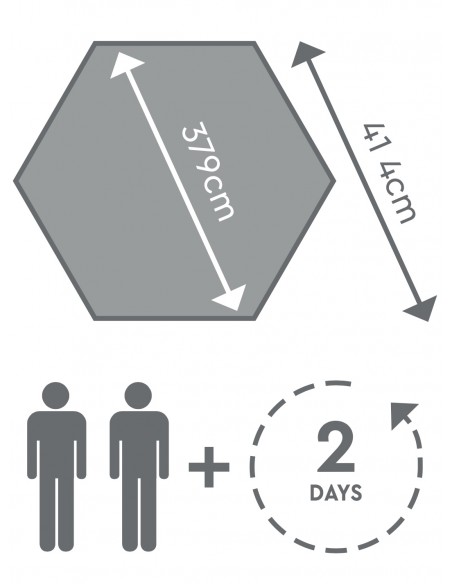 Piscina de madera Tropic Octo 414