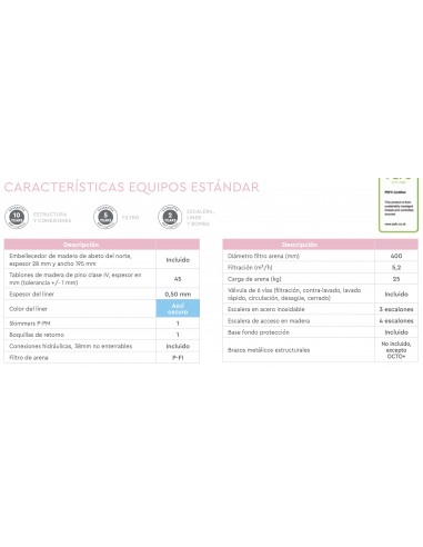 Piscina de madera Tropic Octo+ 510