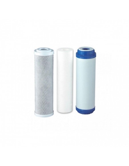 Set de 3 Filtros Universales Ósmosis Inversa Estándar (Sedimentos y Carbón)