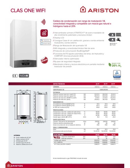 CALDERA ARISTON CLAS ONE WiFi 24 FF