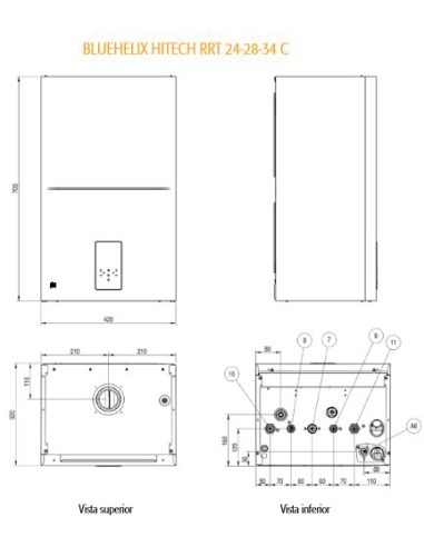CALDERA FERROLI BLUEHELIX HITECH RRT 28 C