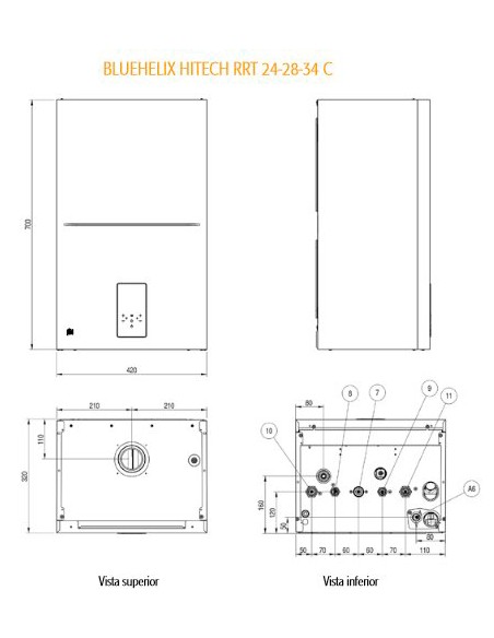 CALDERA FERROLI BLUEHELIX HITECH RRT 34 C
