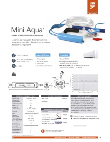 BOMBA DE CONDENSADOS ASPEN MINI AQUA