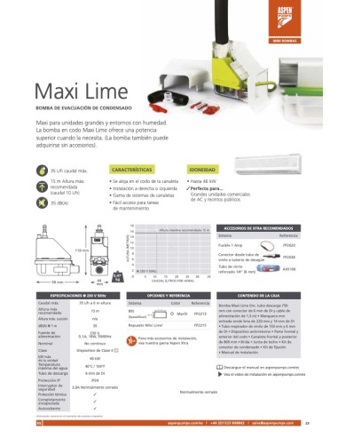 BOMBA DE CONDENSADOS ASPEN MAXI LIME
