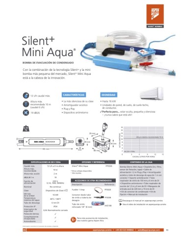 BOMBA DE CONDENSADOS ASPEN MINI AQUA Silent+