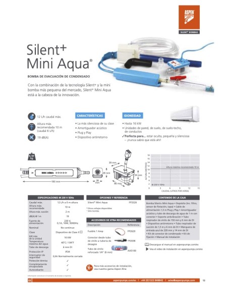 BOMBA DE CONDENSADOS ASPEN MINI AQUA Silent+