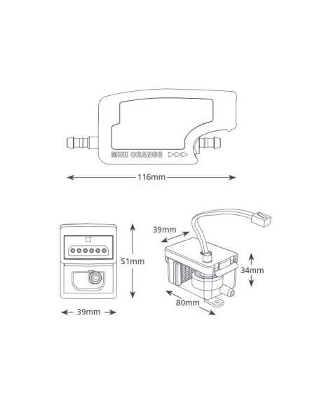 BOMBA DE CONDENSADOS ASPEN MINI ORANGE Silent+