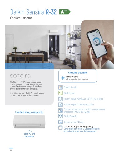 AIRE ACONDICIONADO DAIKIN SENSIRA TXF35E