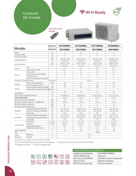 AIRE ACONDICIONADO TOYOTOMI CONDUCTO DCT48IUINVR32 / OU483INVR32