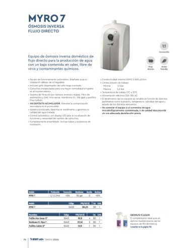 OSMOSIS INVERSA DOMESTICA ATH BWT MYRO 7