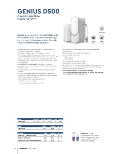 OSMOSIS INVERSA DOMESTICA ATH BWT D500