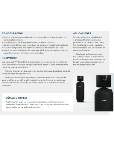 DESCALCIFICADOR ATH BWT Perla Pro XL250