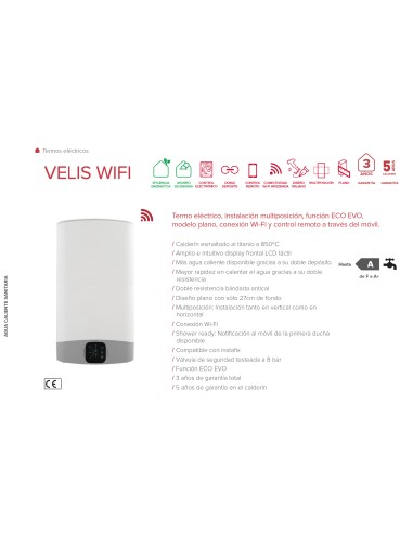 TERMO ELÉCTRICO ARISTON VELIS WIFI 30